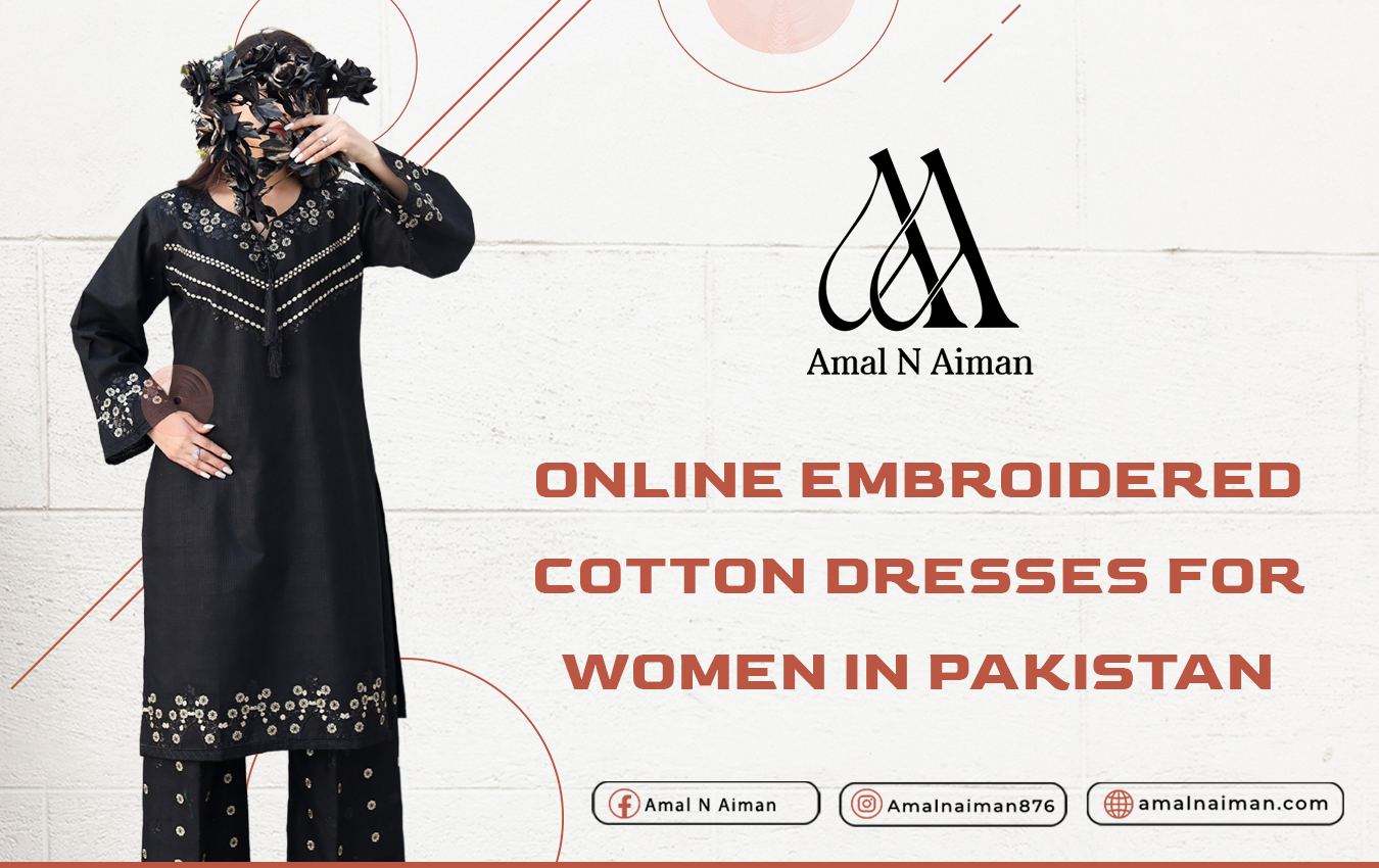 Online Embroidered Cotton Dresses for Women in Pakistan